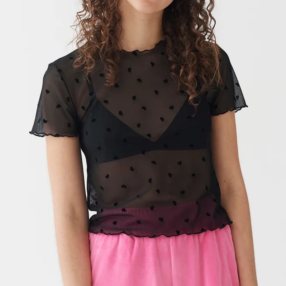 LAZY OAF Flock Off Sheer Tee